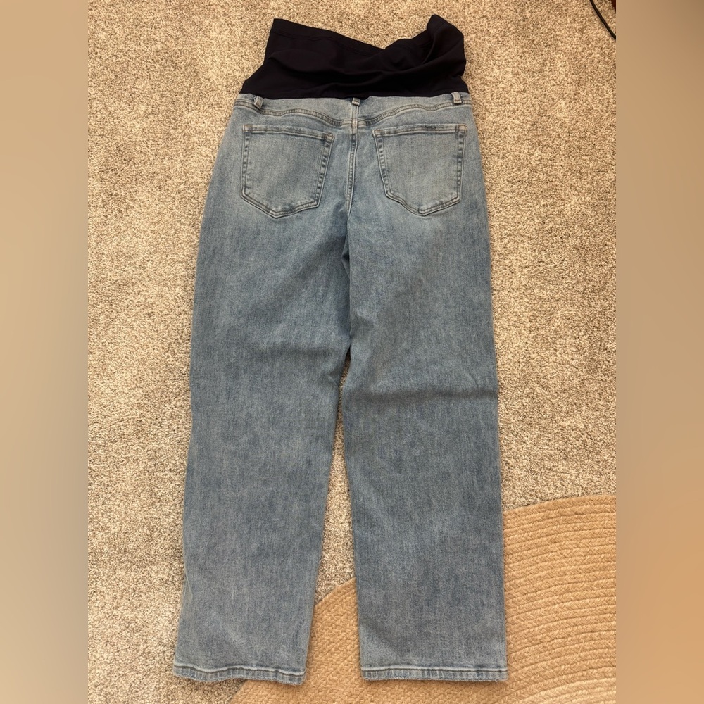 Pink Blush Straight Leg Maternity Jeans